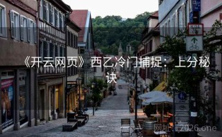 《开云网页》西乙冷门捕捉：上分秘诀