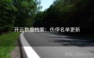 开云数据档案：伤停名单更新
