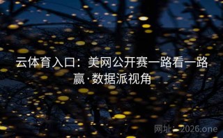 云体育入口：美网公开赛一路看一路赢·数据派视角