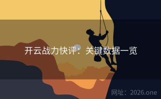 开云战力快评：关键数据一览