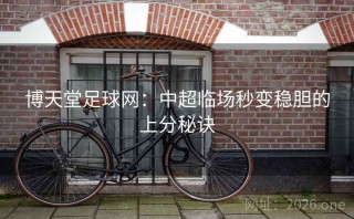 博天堂足球网：中超临场秒变稳胆的上分秘诀