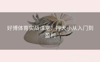 好博体育实战课堂：押大小从入门到盈利