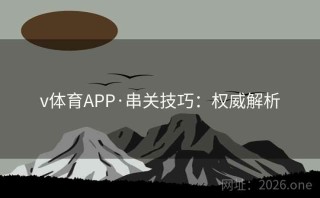 v体育APP·串关技巧：权威解析