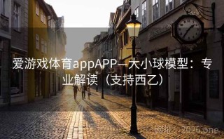 爱游戏体育appAPP—大小球模型：专业解读（支持西乙）