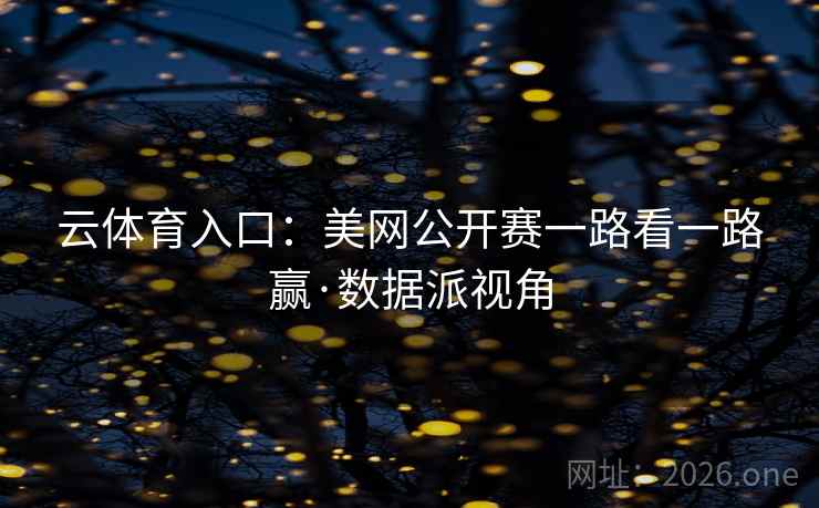 云体育入口：美网公开赛一路看一路赢·数据派视角  第2张
