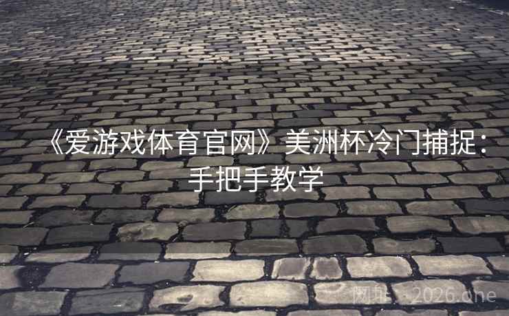 《爱游戏体育官网》美洲杯冷门捕捉：手把手教学  第2张