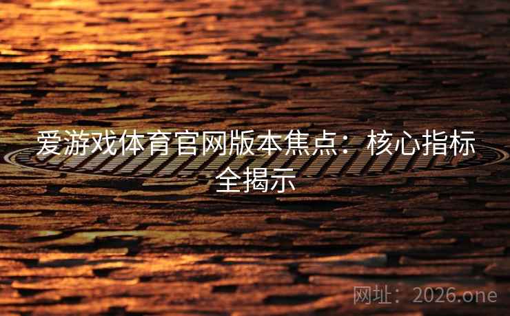 爱游戏体育官网版本焦点：核心指标全揭示  第1张
