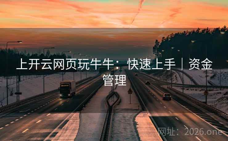 上开云网页玩牛牛：快速上手｜资金管理  第2张